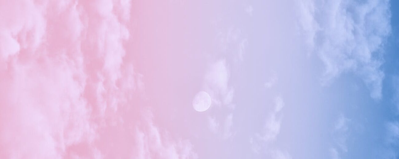 white clouds in pink and blue clouds